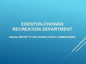 Edenton chowan recreation department