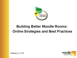 Moodle rooms