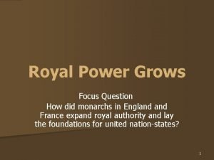 How did royal power in england progress