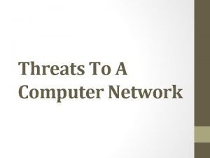 Computer network threats