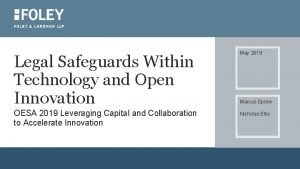 Legal Safeguards Within Technology and Open Innovation May