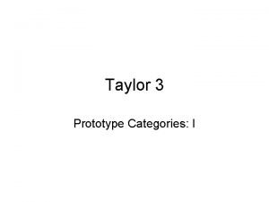 Prototype theory linguistics