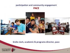 participation and community engagement PACE lindie clark academic