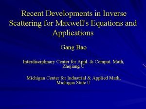 Recent Developments in Inverse Scattering for Maxwells Equations