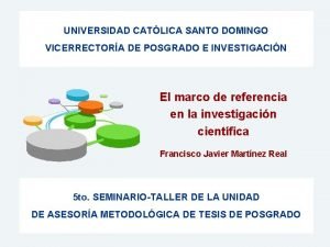 UNIVERSIDAD CATLICA SANTO DOMINGO VICERRECTORA DE POSGRADO E