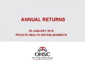 Ohsc annual returns
