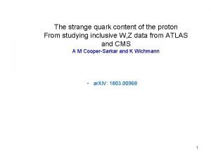 The strange quark content of the proton From