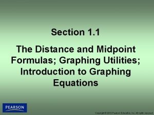 Distance & midpoint formulas