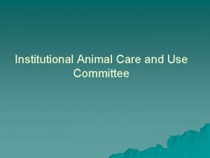 Institutional Animal Care and Use Committee IACUC Required