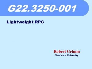 Lightweight rpc