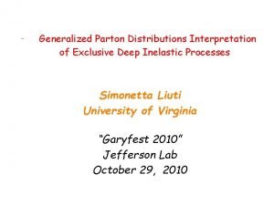 Generalized Parton Distributions Interpretation of Exclusive Deep Inelastic