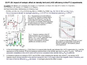 EXP 1 29 Impact of isotopic effect on