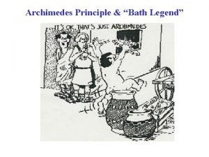 Archimedes Principle Bath Legend Example 14 5 Archimedes