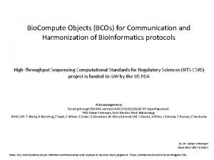 Biocompute object