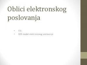 Oblici elektronskog poslovanja