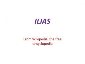 Ilias wikipedia