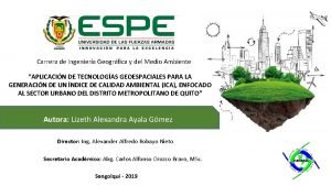 Carrera de Ingeniera Geogrfica y del Medio Ambiente