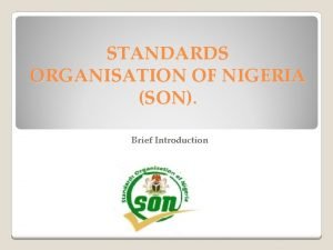 Organogram of standard organization of nigeria