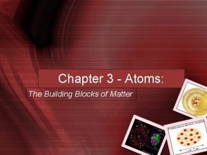 Atoms building blocks of matter