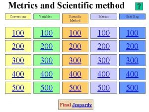 What is the order of the scientific method