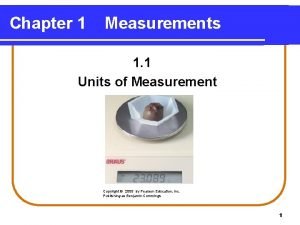 Chapter 1 measurement