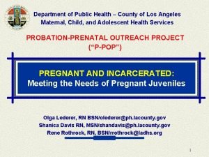 Department of Public Health County of Los Angeles
