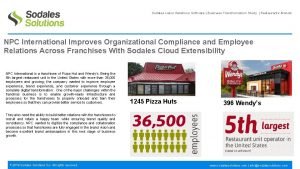 Sodales Labor Relations Software Business Transformation Study Restaurants