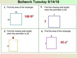 Bellwork Tuesday 81418 2 100 ft 2 7