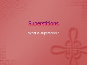 Superstition quiz and answers