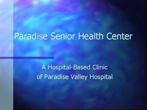 Senior health clinic