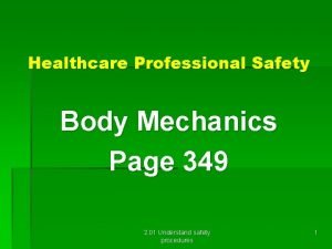 Healthcare Professional Safety Body Mechanics Page 349 2