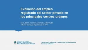 Evolucin del empleo registrado del sector privado en