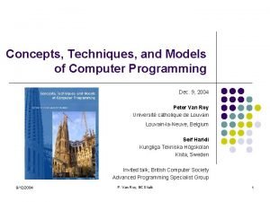 Concepts, techniques and models of computer programming