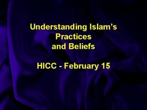 Beliefs of islams