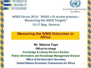 WSIS Forum 2013 WSIS 10 review process Measuring