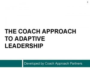 Adaptive leadership self assessment