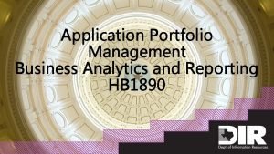 Application portfolio management capabilities