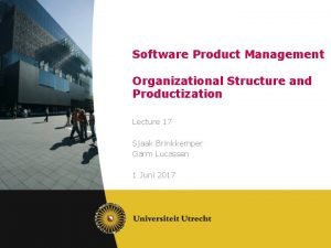 Product management organization structure