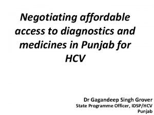 Negotiating affordable access to diagnostics and medicines in
