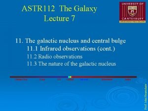 ASTR 112 The Galaxy Lecture 7 11 The