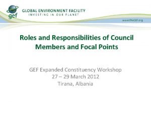 Gef operational focal points