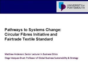 Circular fibers initiative