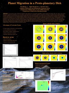 Planet Migration in a Protoplanetary Disk Hui Zhang