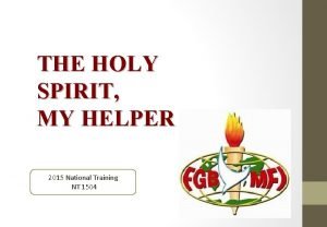 Holy spirit my helper