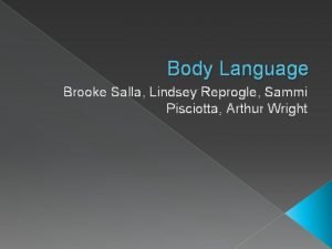 Body Language Brooke Salla Lindsey Reprogle Sammi Pisciotta