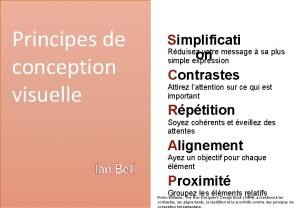 Principes de conception visuelle Simplificati Rduisez votre message