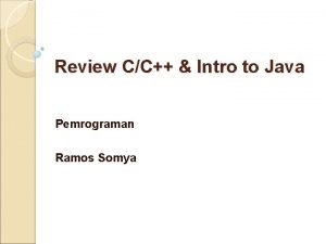 Review CC Intro to Java Pemrograman Ramos Somya