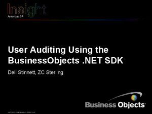 Business objects audit database Business objects audit database