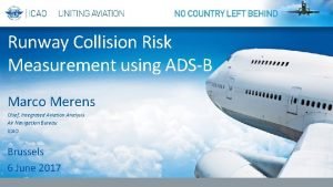 Runway Collision Risk Measurement using ADSB Marco Merens