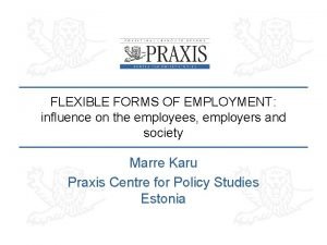 Flexible forms of employment